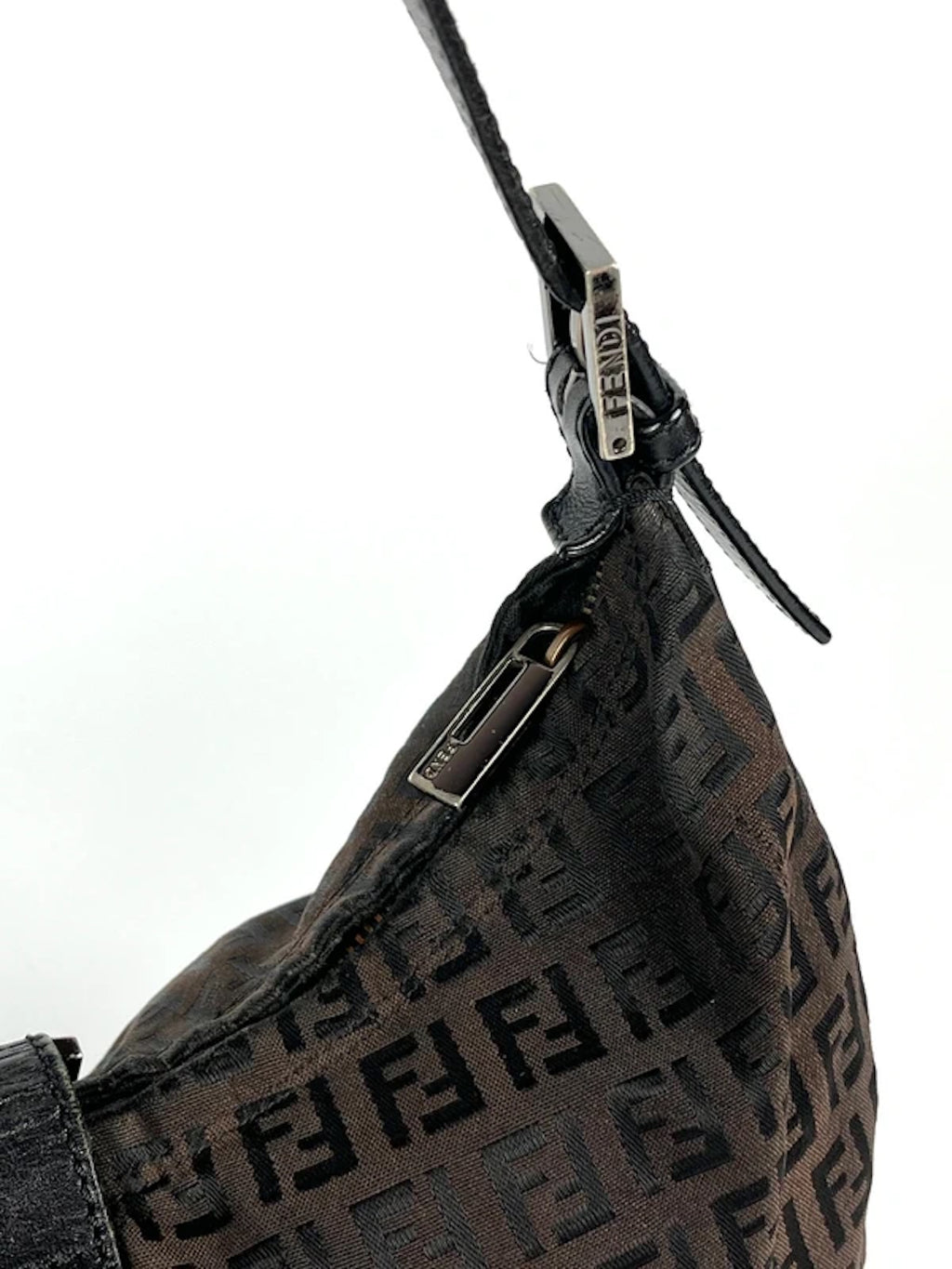 Fendi Zucchino Canvas Shoulder Bag