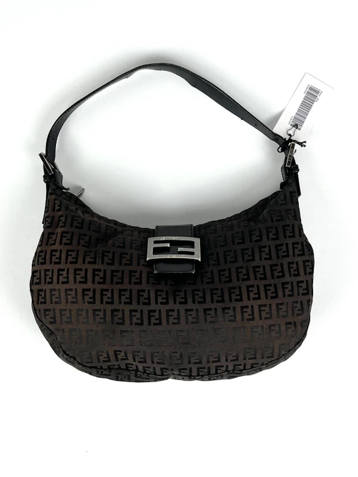 Fendi Zucchino Canvas Shoulder Bag
