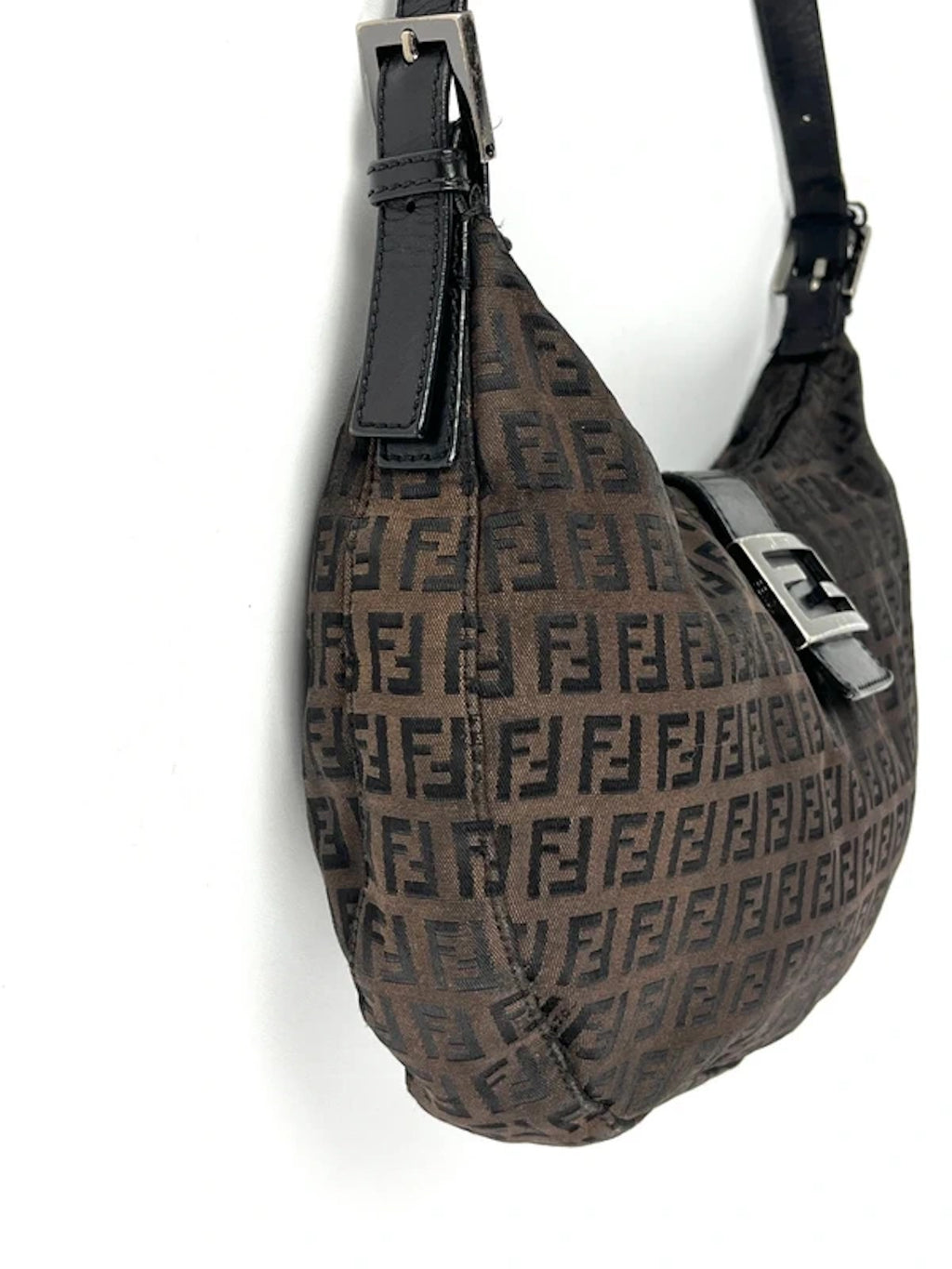 Fendi Zucchino Canvas Shoulder Bag