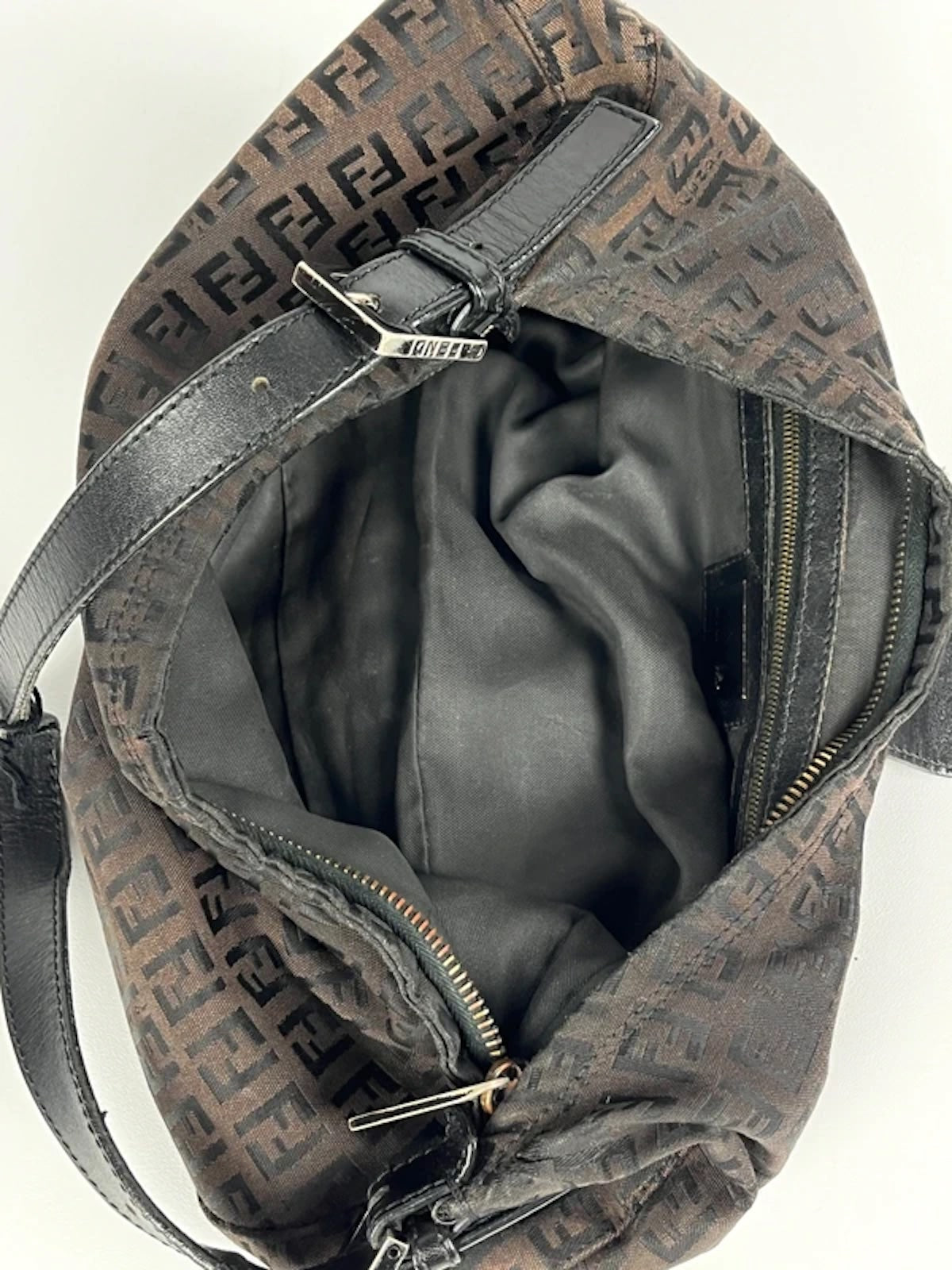 Fendi Zucchino Canvas Shoulder Bag