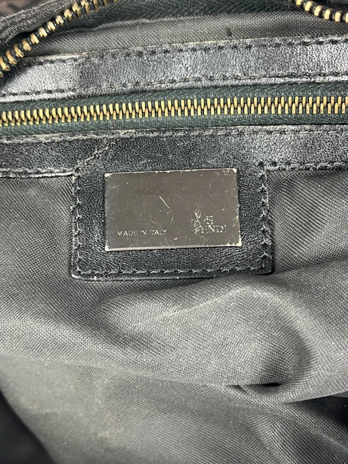 Fendi Zucchino Canvas Shoulder Bag