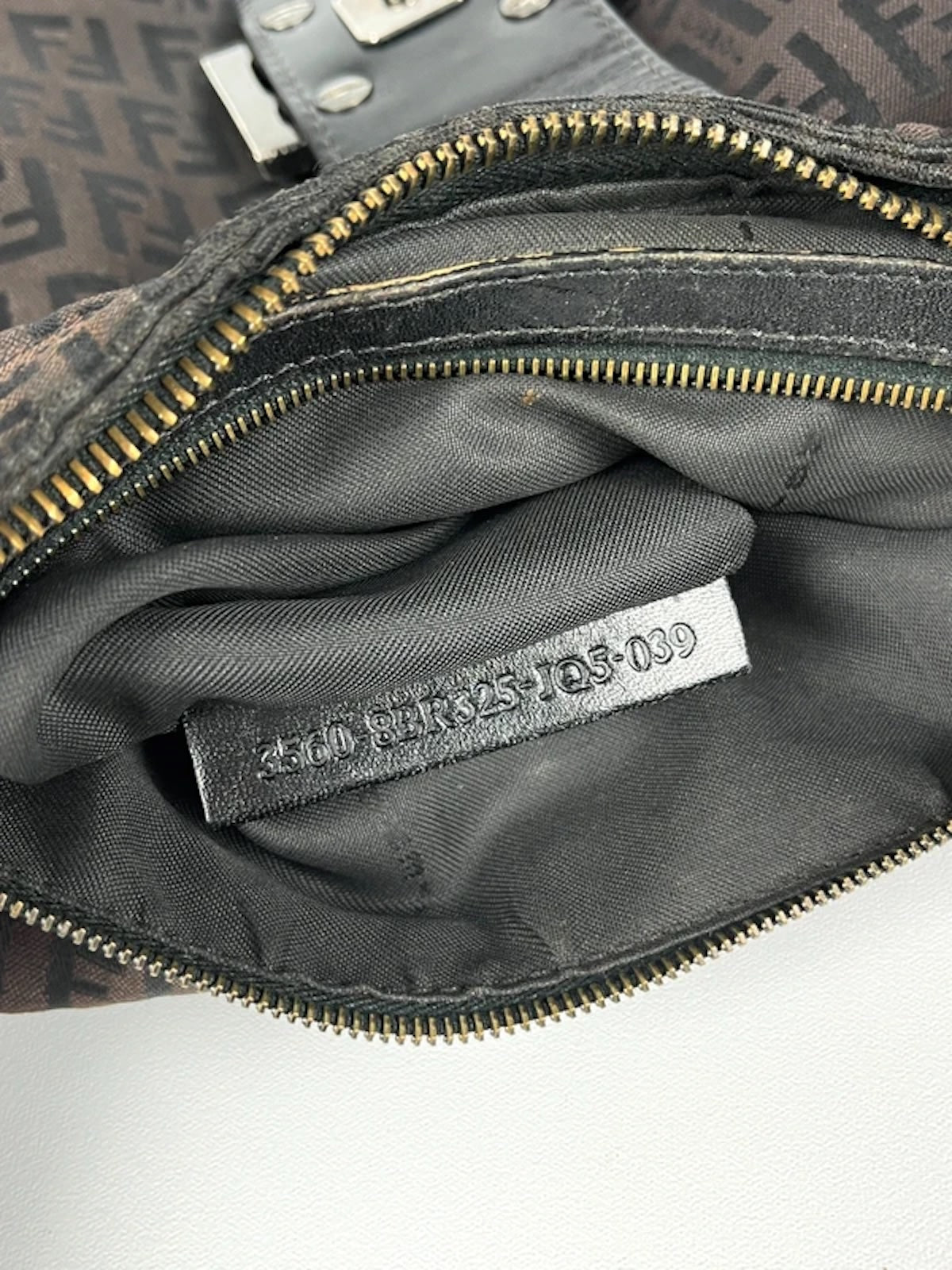 Fendi Zucchino Canvas Shoulder Bag