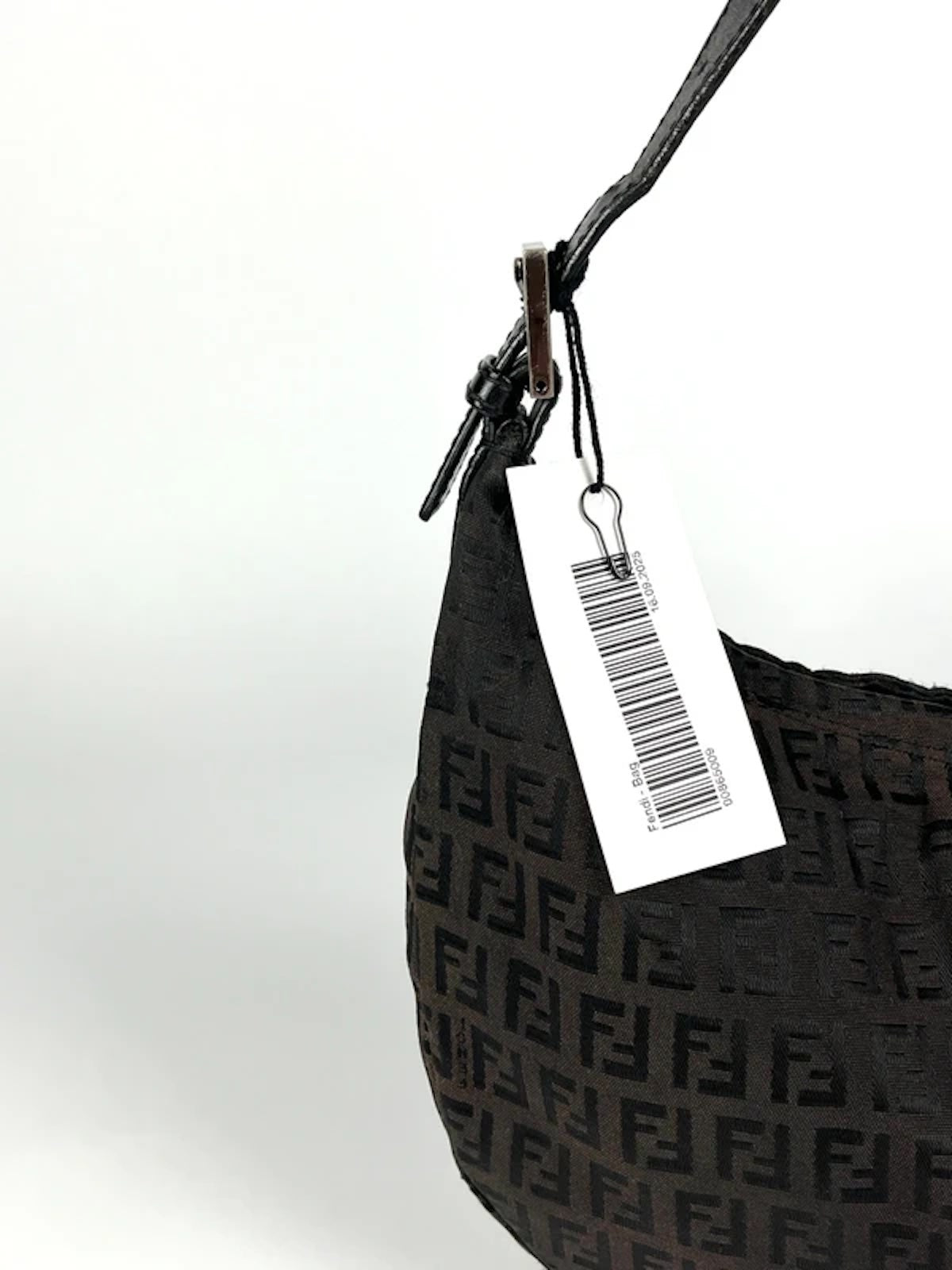 Fendi Zucchino Canvas Shoulder Bag