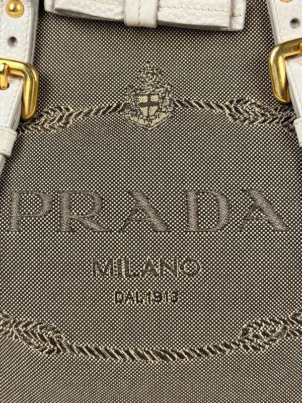 Prada Jacquard Canvas Satchel Tasche