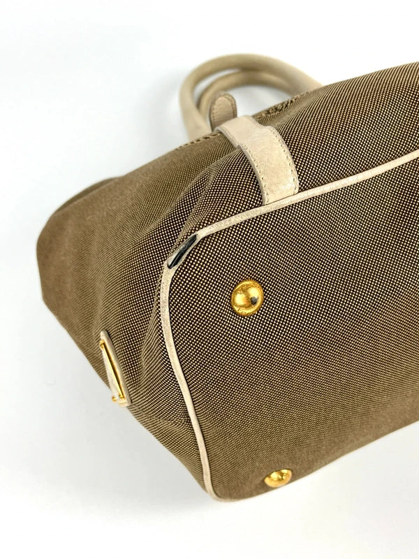 Prada Jacquard Canvas Satchel Tasche