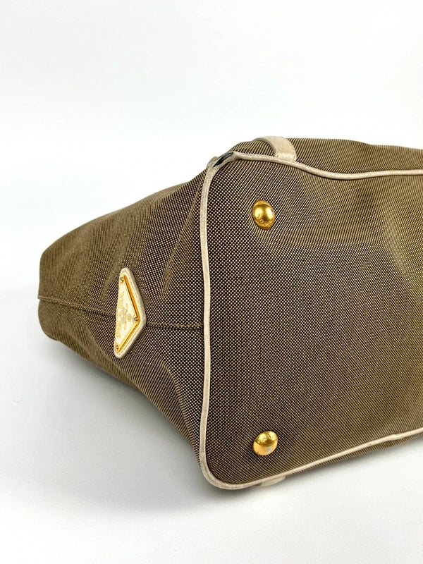 Prada Jacquard Canvas Satchel Tasche