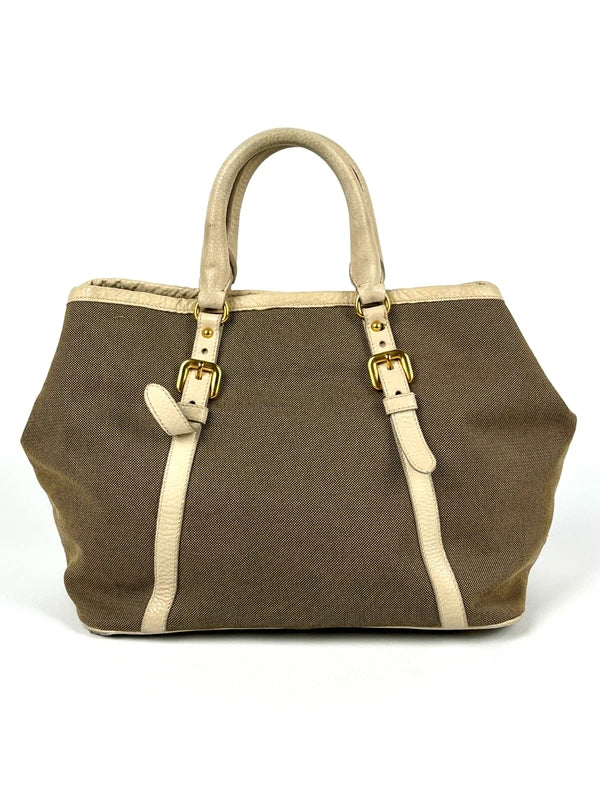Prada Jacquard Canvas Satchel Tasche