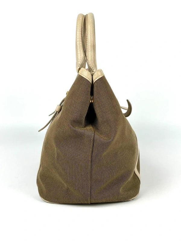 Prada Jacquard Canvas Satchel Tasche