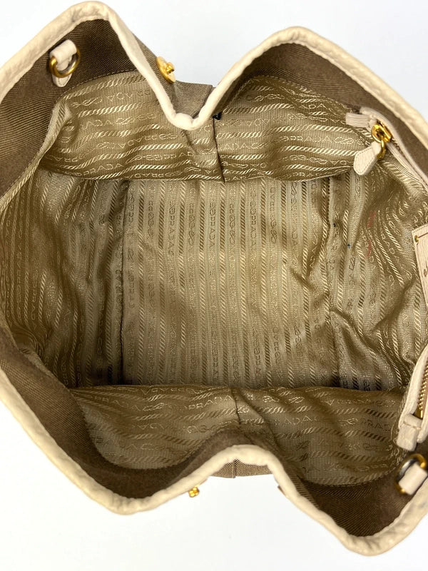 Prada Jacquard Canvas Satchel Tasche