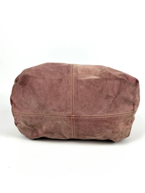 Prada Scamosciato Suede Hobo Bag Pink