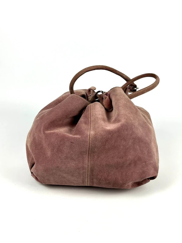 Prada Scamosciato Suede Hobo Bag Pink