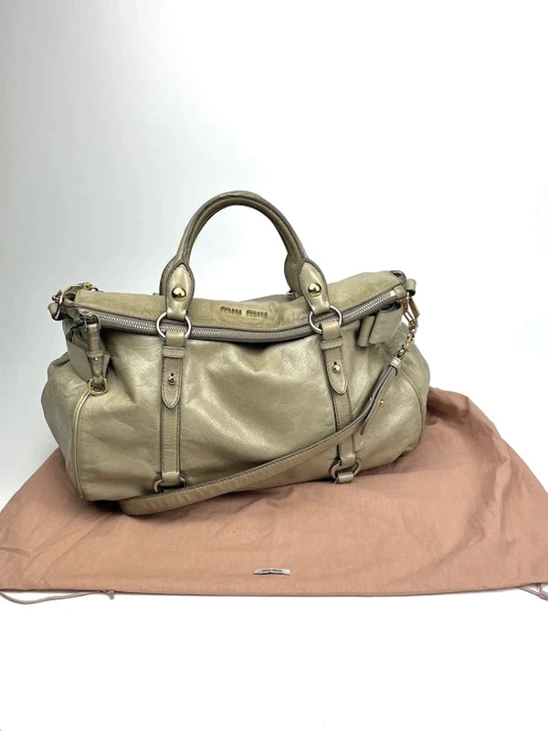 Miu Miu Vitello Lux Bow Satchel
