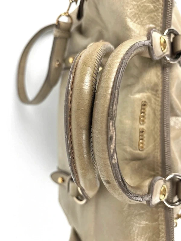 Miu Miu Vitello Lux Bow Satchel
