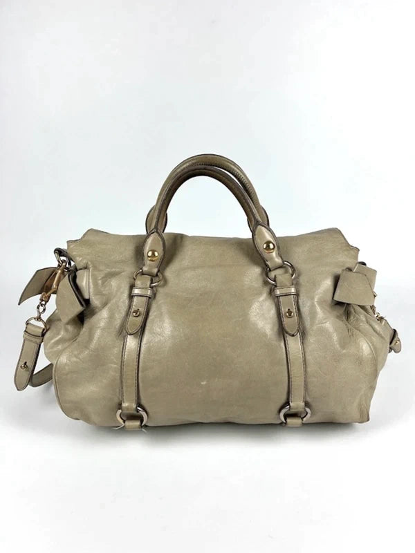 Miu Miu Vitello Lux Bow Satchel