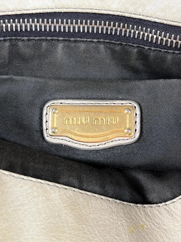 Miu Miu Vitello Lux Bow Satchel