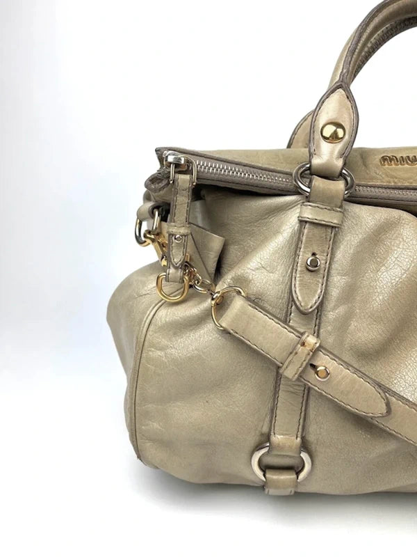 Miu Miu Vitello Lux Bow Satchel