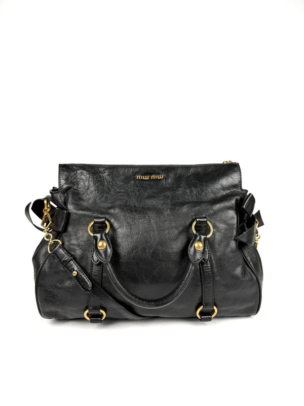 Miu Miu Vitello Lux Bow Bag