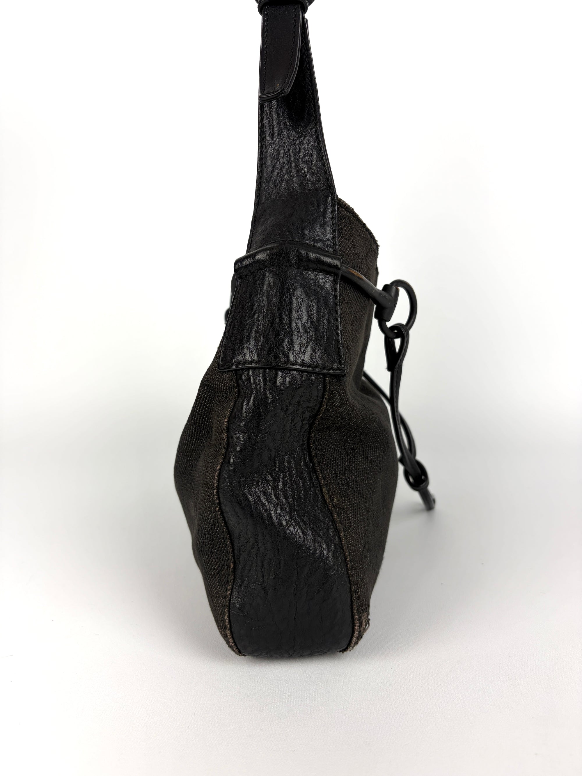 Gucci Horsebit GG Canvas Shoulder Bag