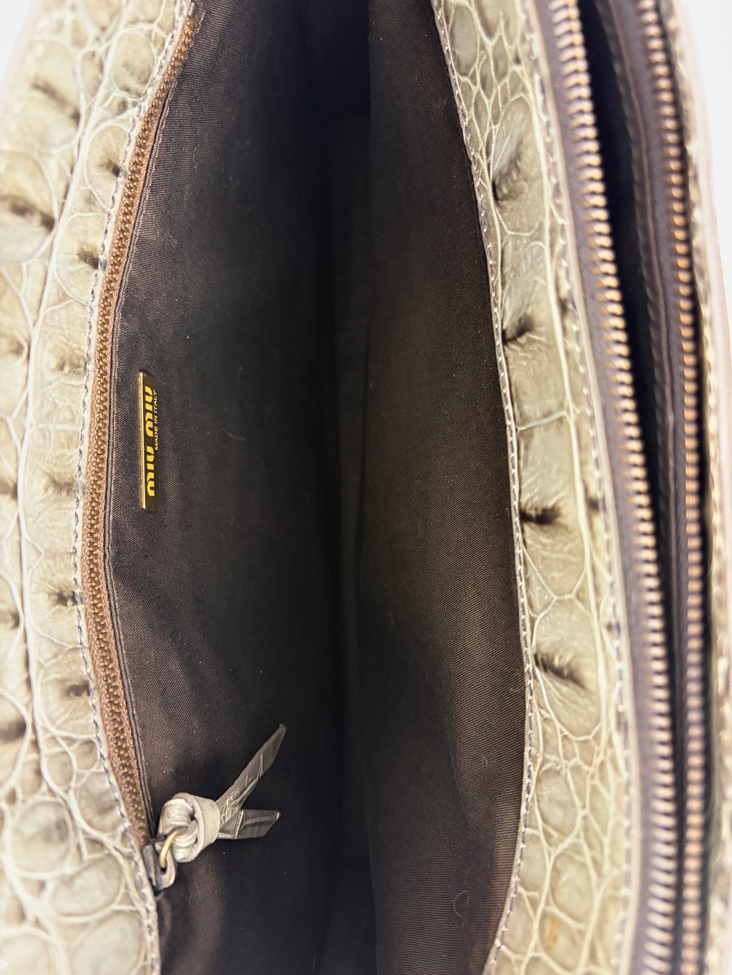Miu Miu crocodile-effect handbag