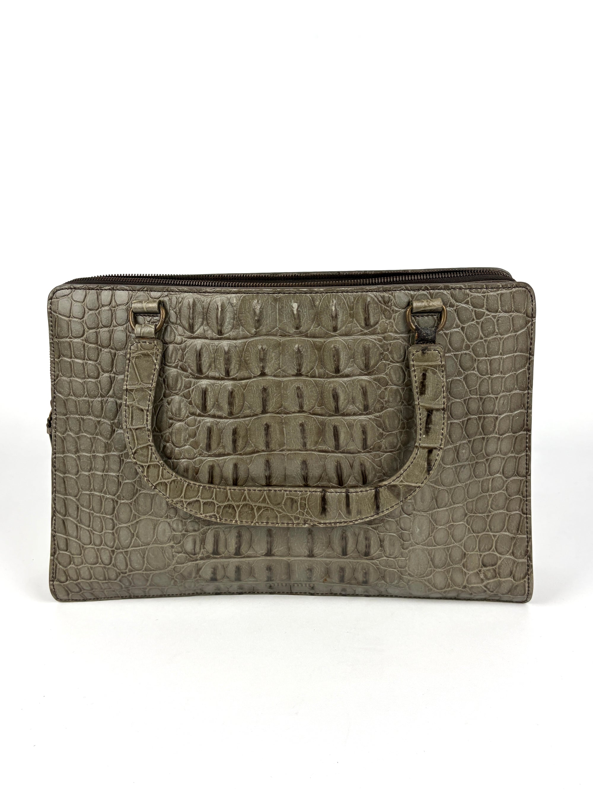 Miu Miu crocodile-effect handbag