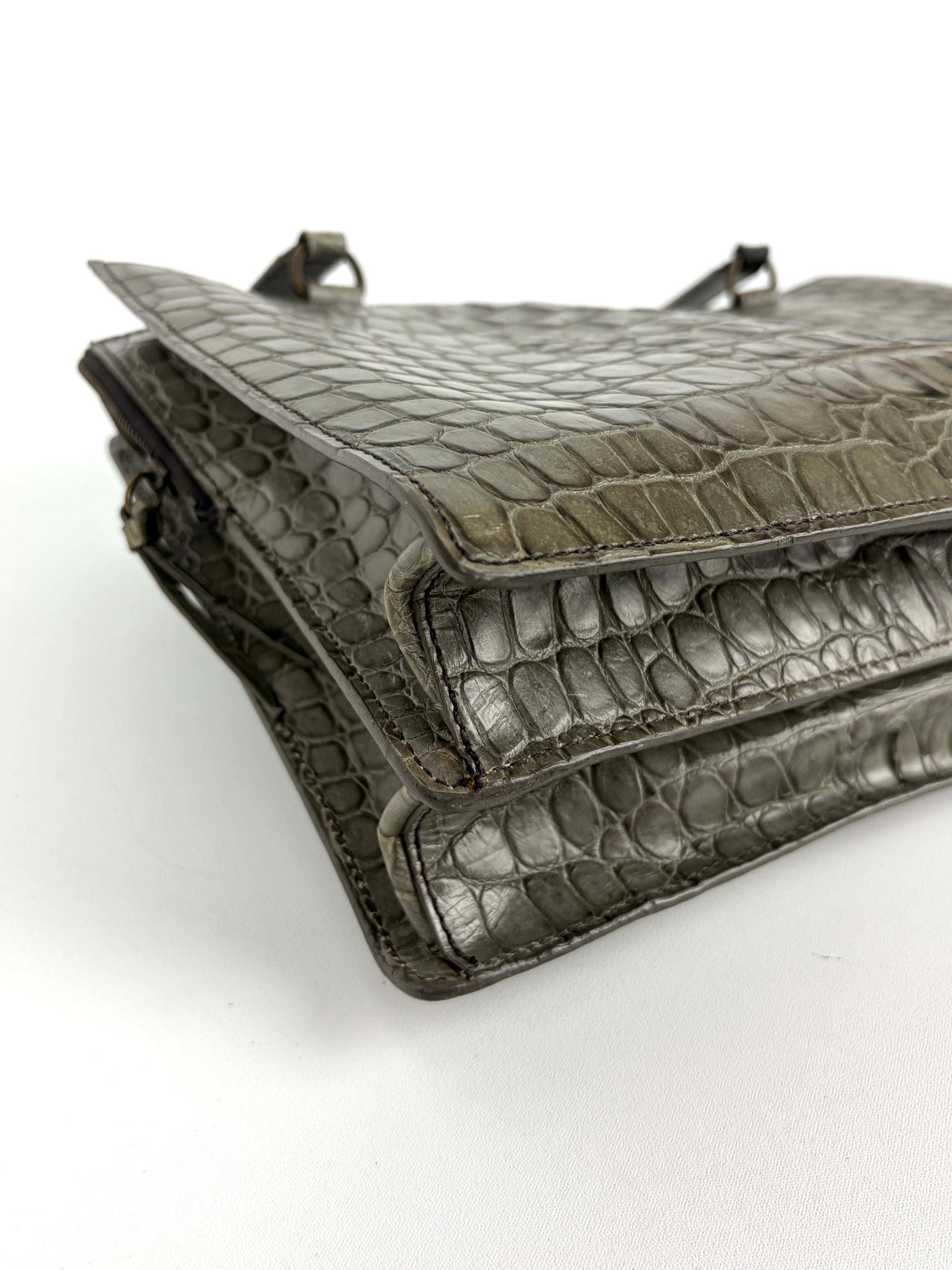 Miu Miu crocodile-effect handbag