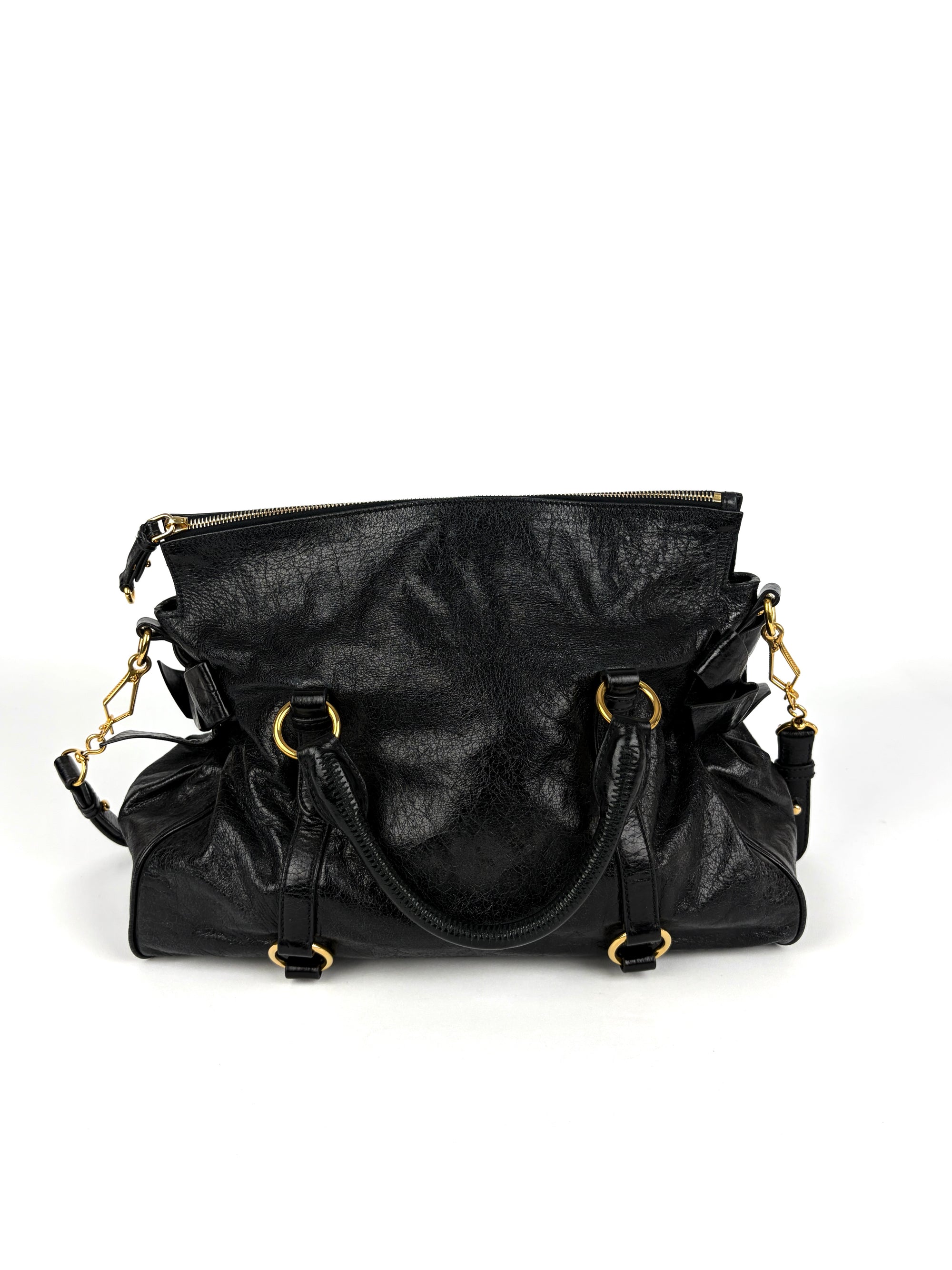 Miu Miu Vitello Lux 2-way Bow Satchel