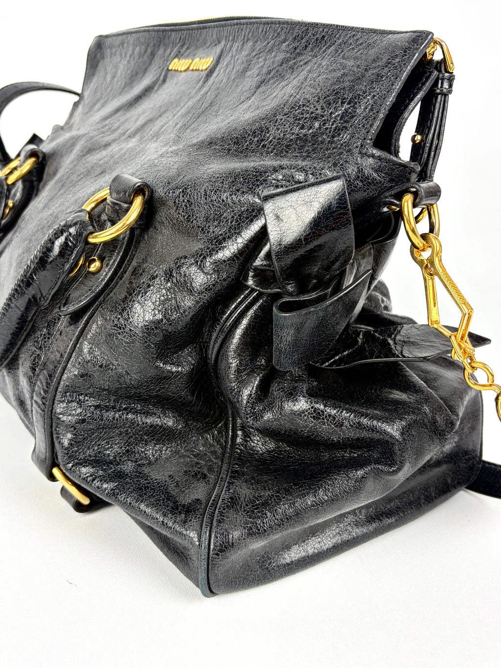 Miu Miu Vitello Lux 2-way Bow Satchel