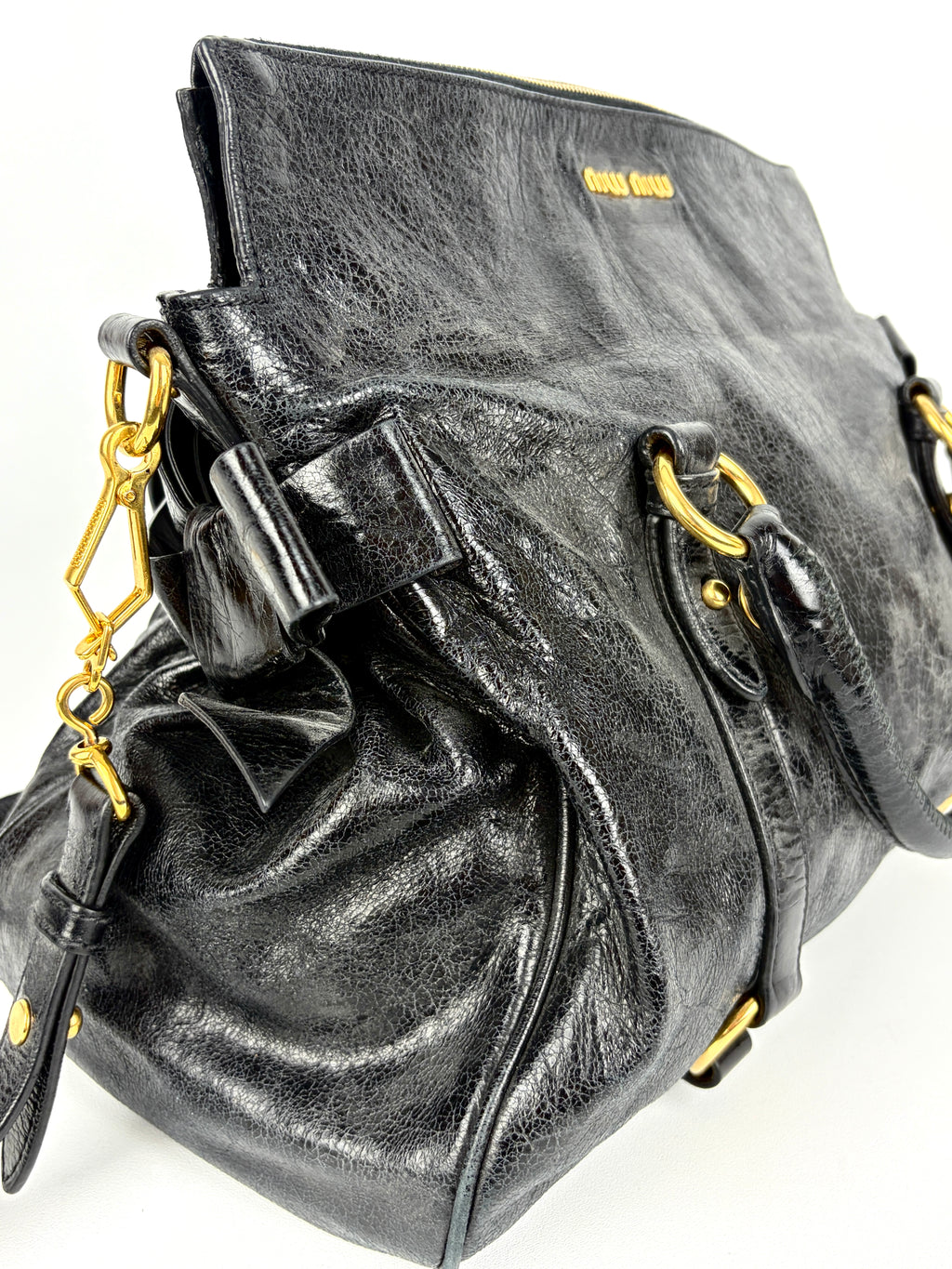 Miu Miu Vitello Lux 2-way Bow Satchel