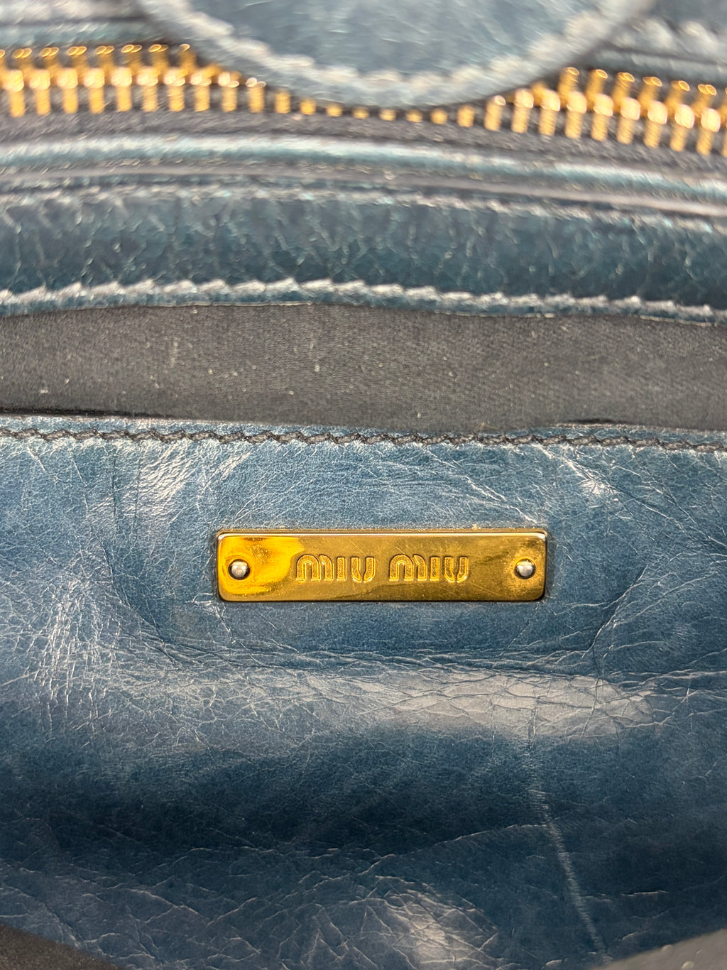 Miu Miu Vitello Shine Handbag