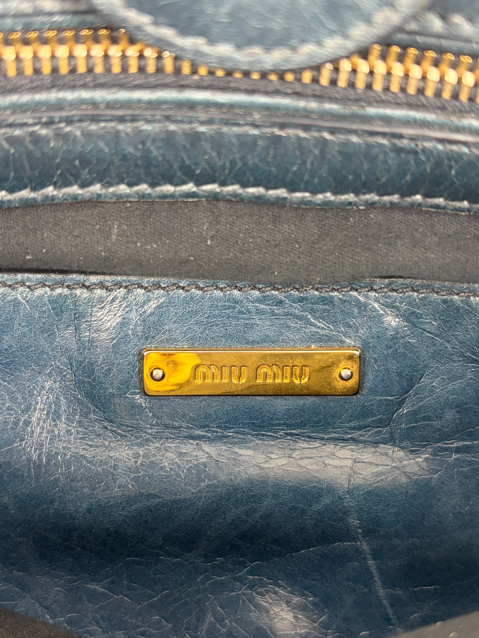 Miu Miu Vitello Shine Handbag