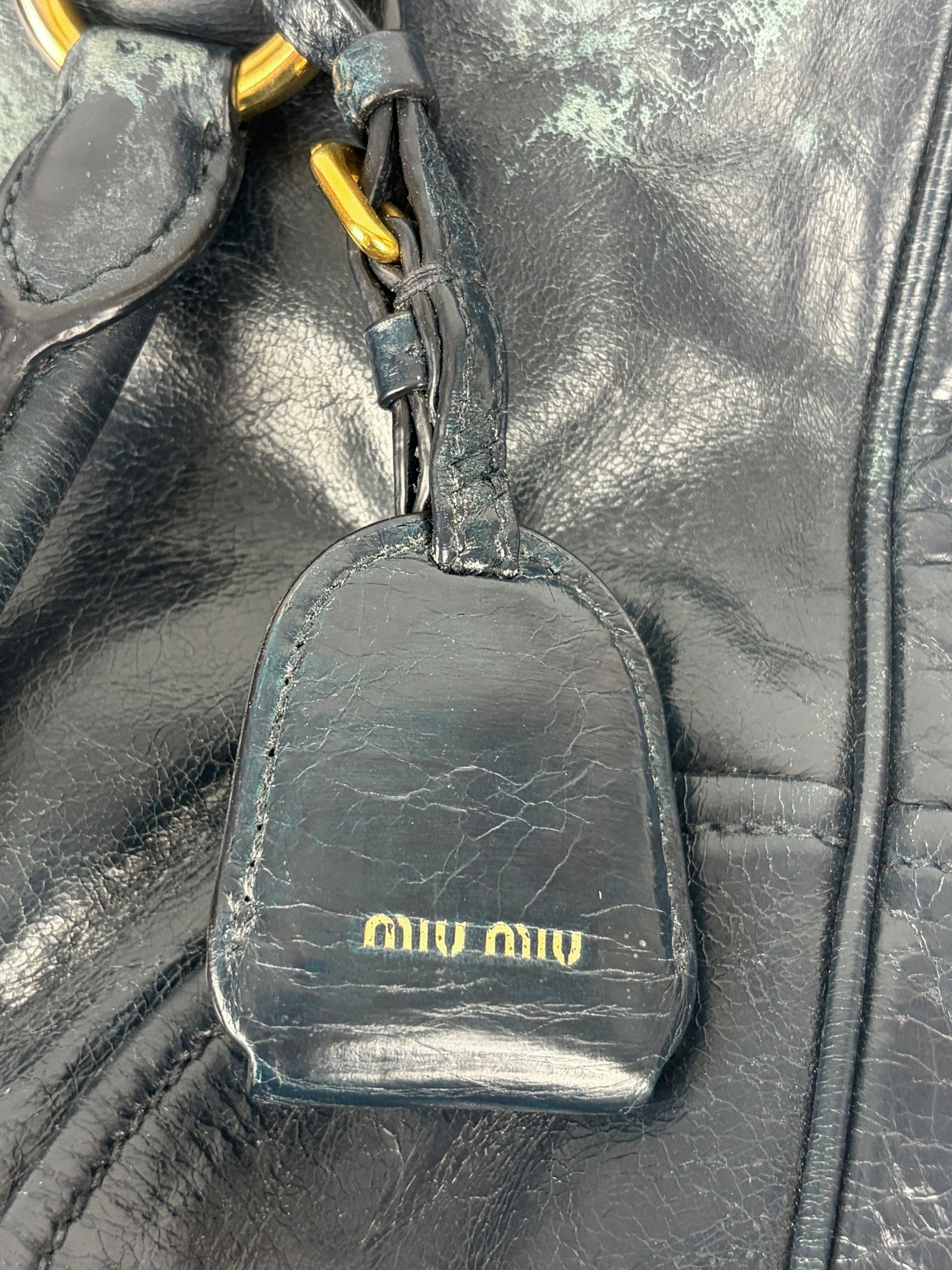 Miu Miu Vitello Shine Handbag