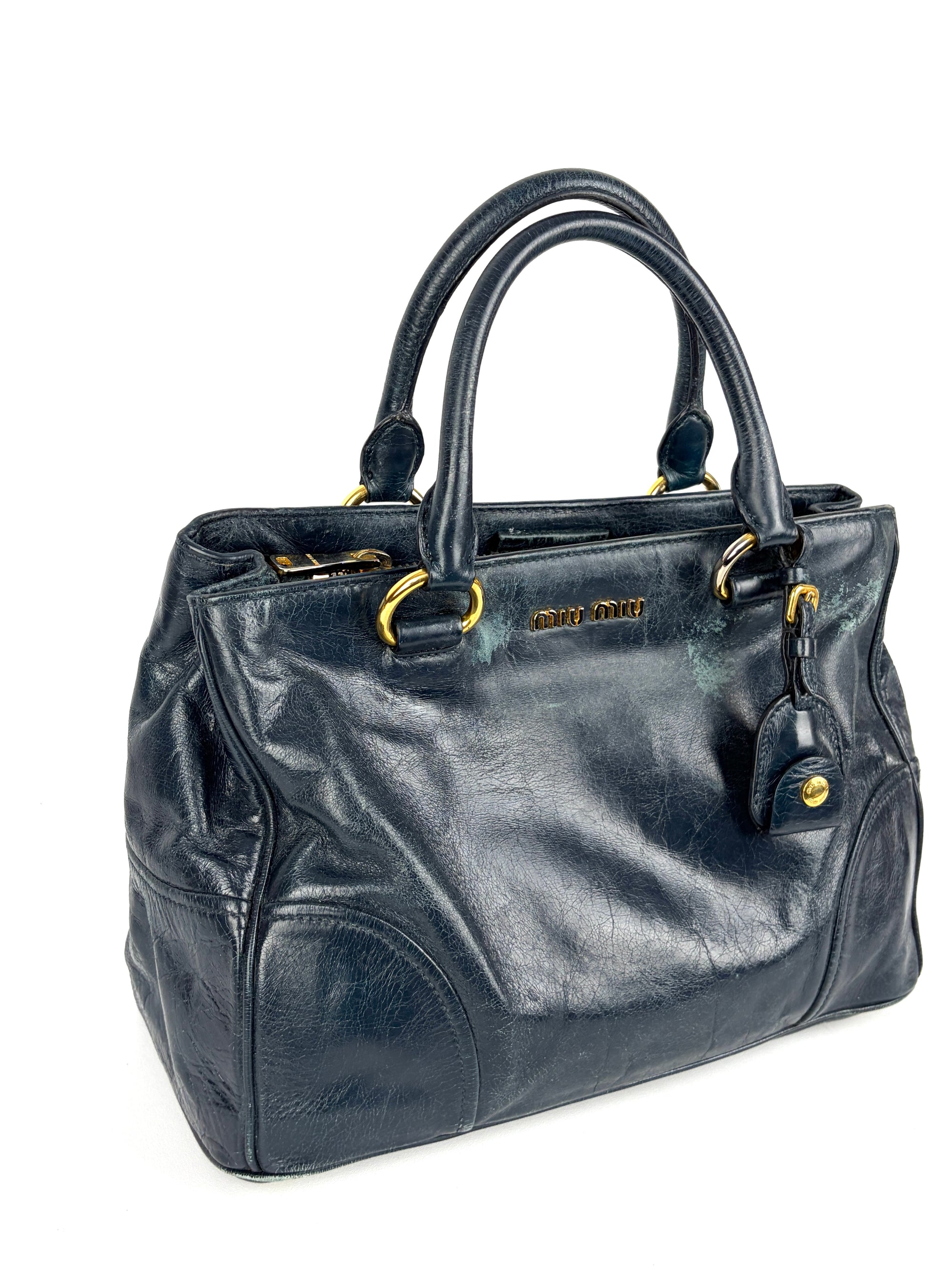 Miu Miu Vitello Shine Handbag