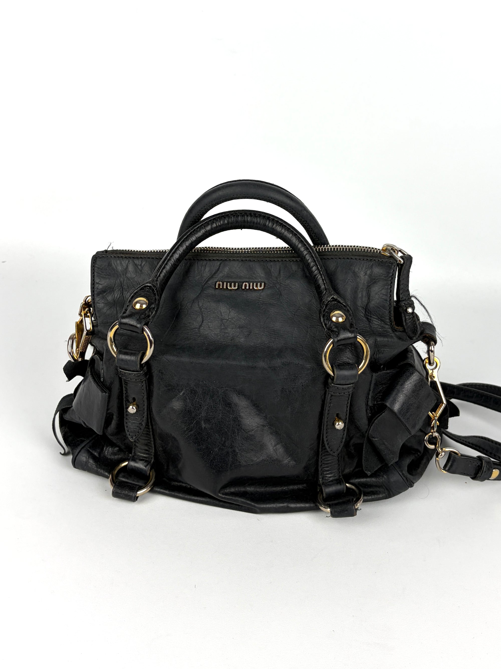 Miu Miu Vitello Bow Satchel Small