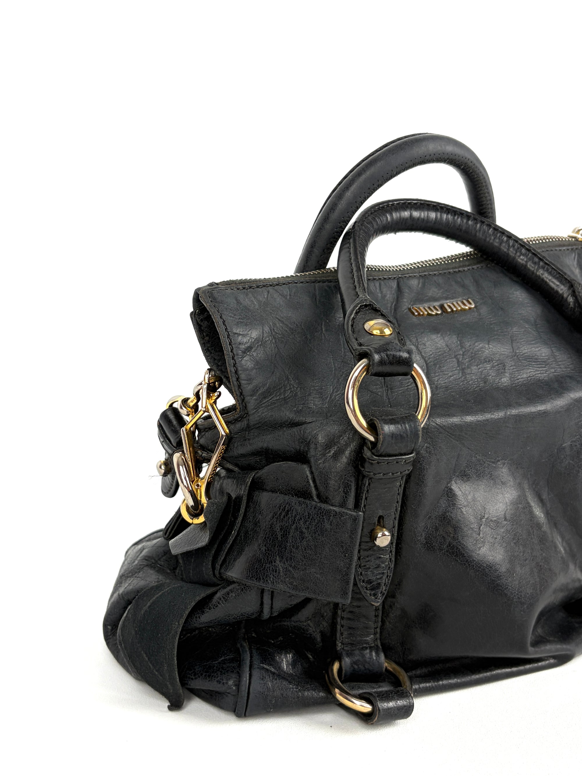 Miu Miu Vitello Bow Satchel Small