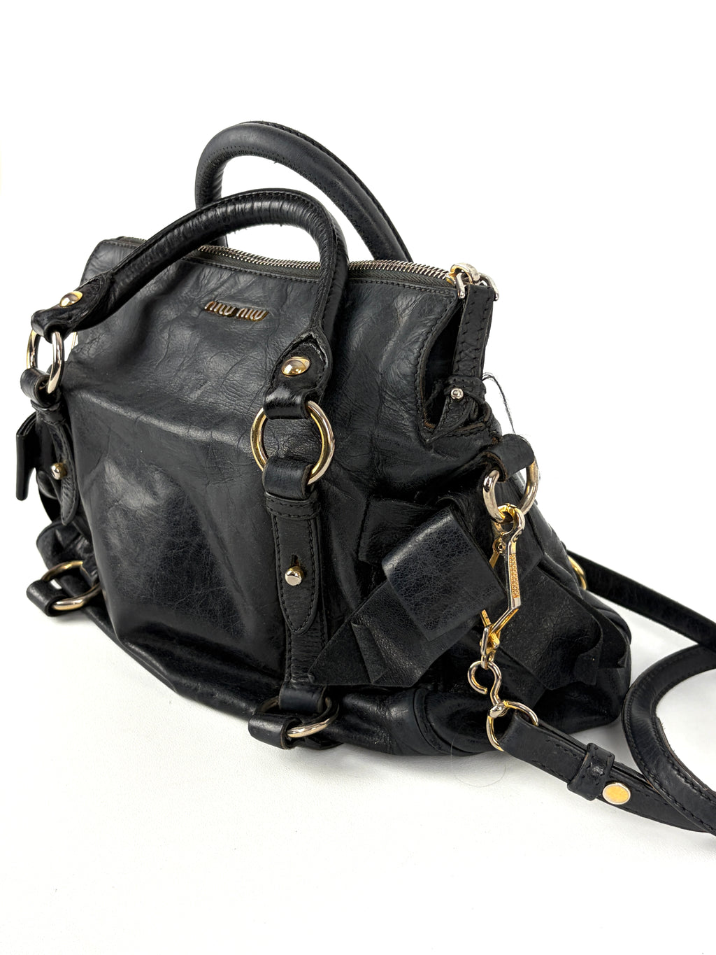 Miu Miu Vitello Bow Satchel Small