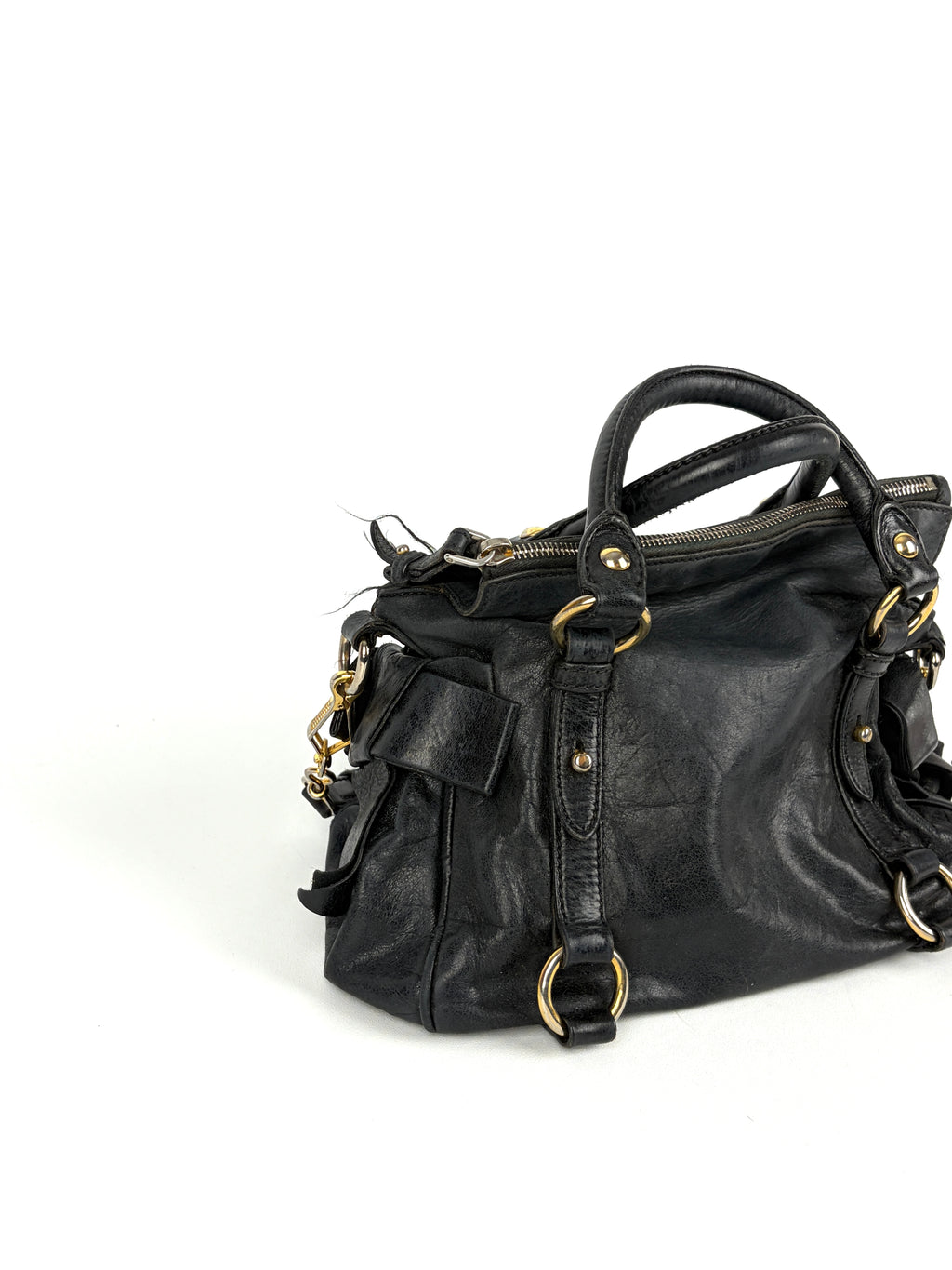 Miu Miu Vitello Bow Satchel Small