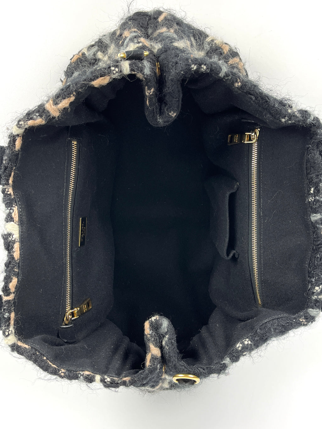Prada Tweed Wool Travel Bag