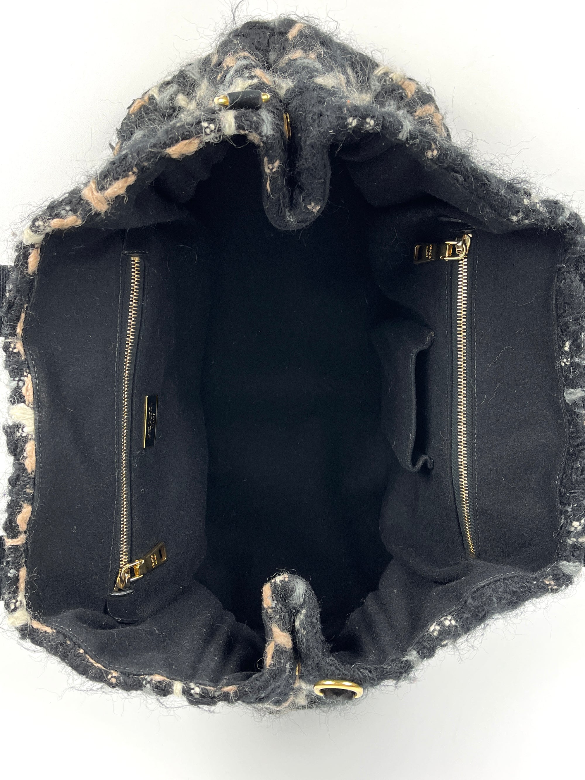 Prada Tweed Wool Travel Bag