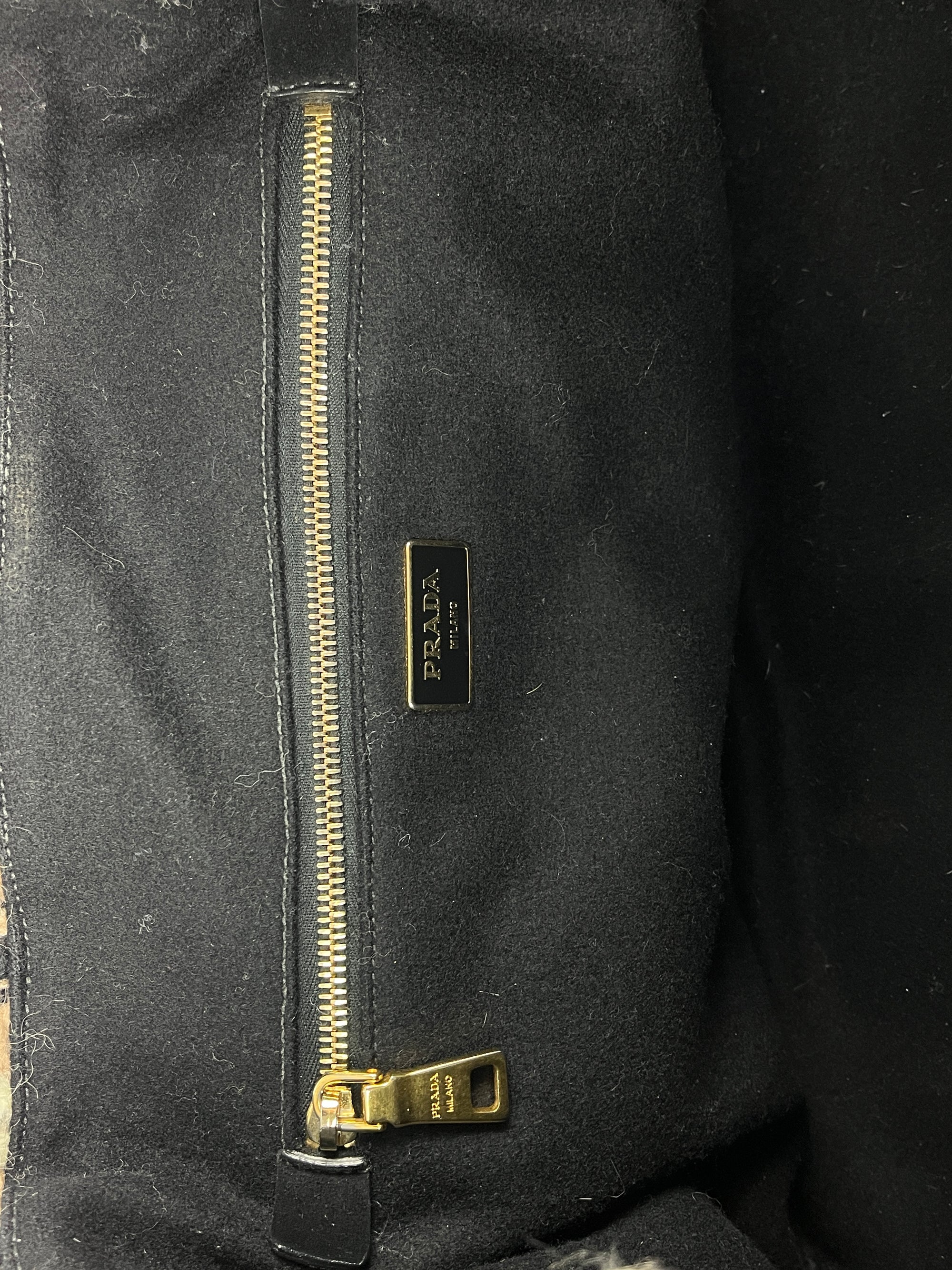 Prada Tweed Wool Travel Bag