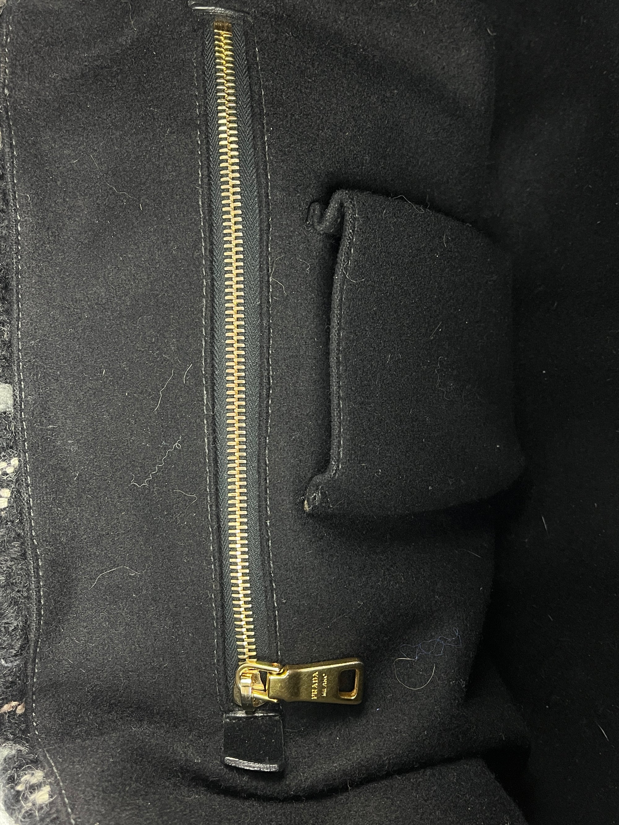 Prada Tweed Wool Travel Bag