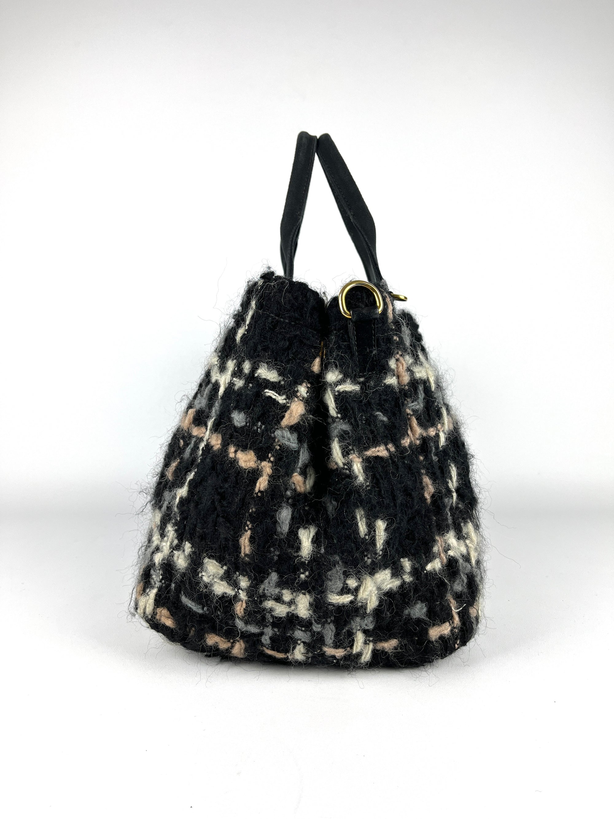 Prada Tweed Wool Travel Bag