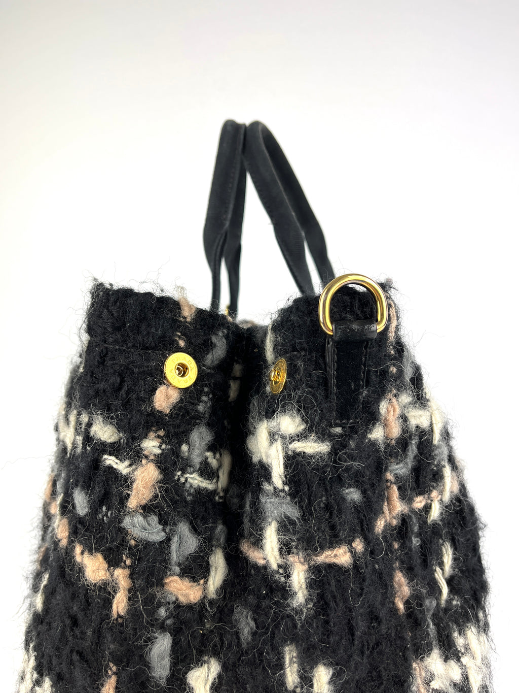 Prada Tweed Wool Travel Bag