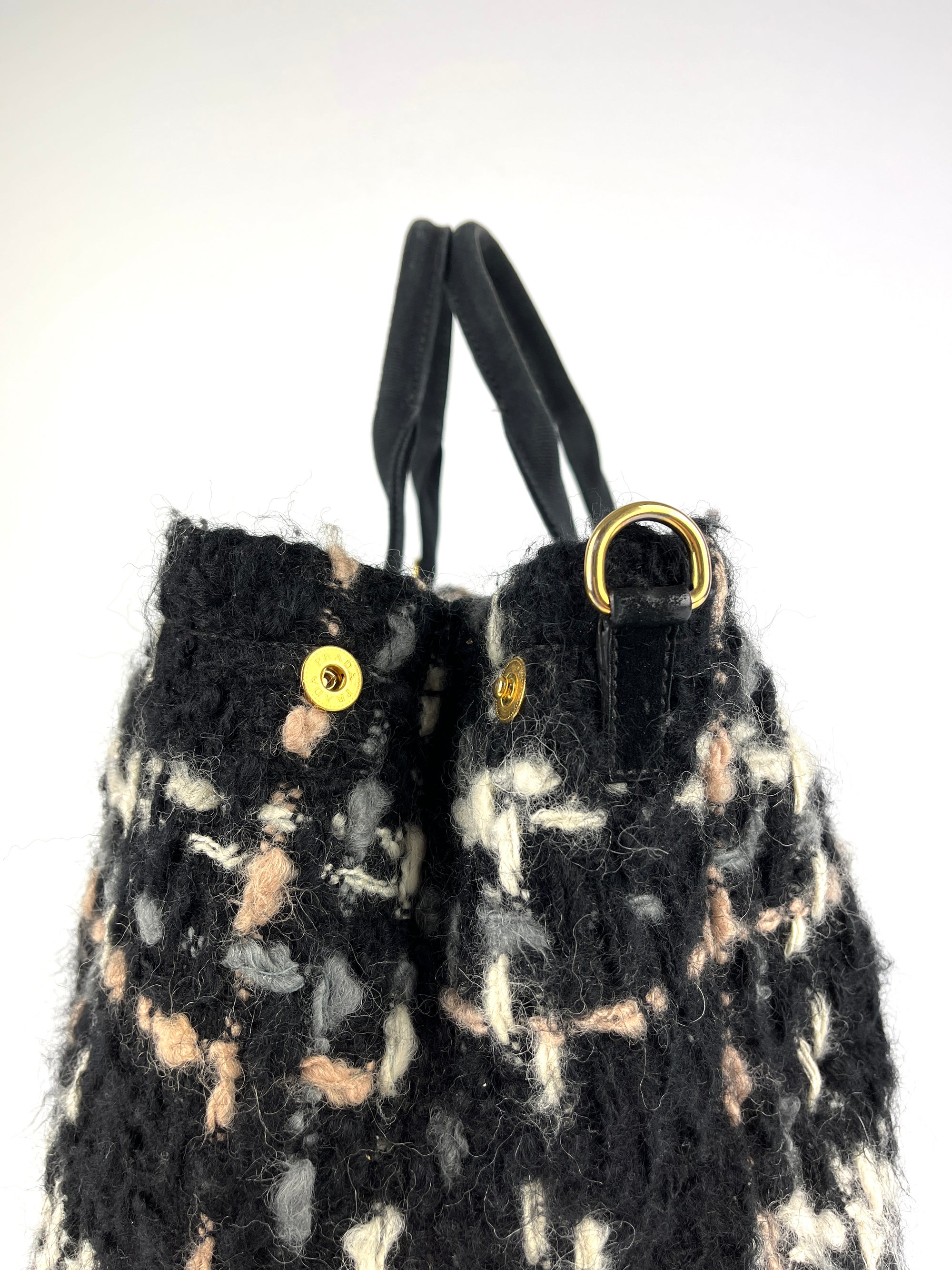 Prada Tweed Wool Travel Bag