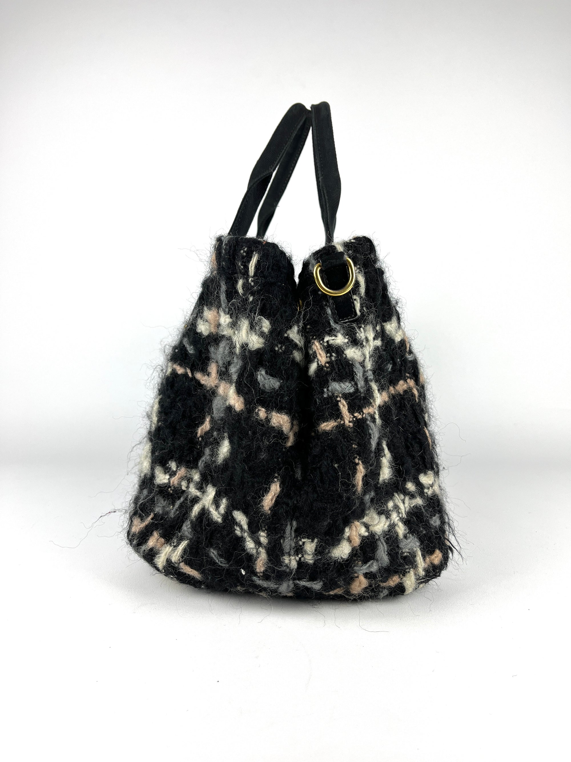 Prada Tweed Wool Travel Bag