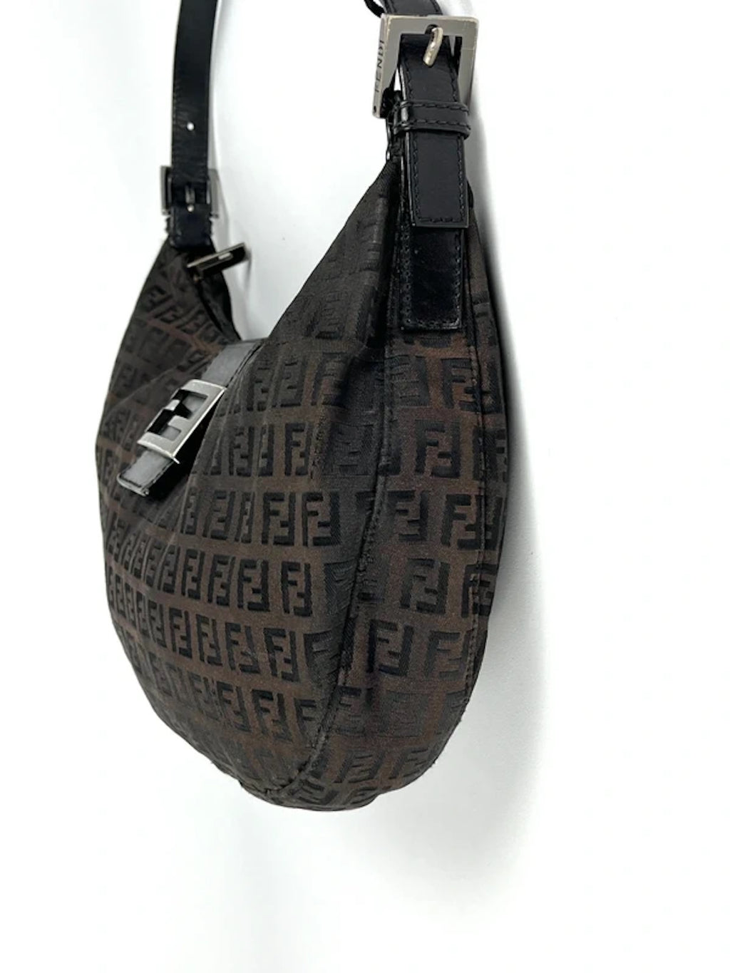 Fendi Zucchino Canvas Shoulder Bag
